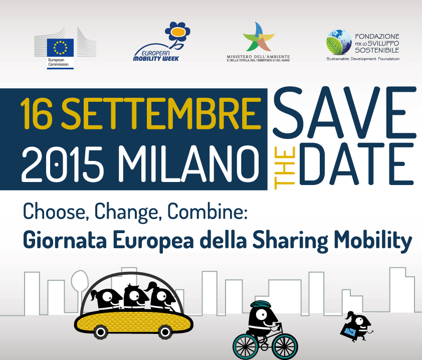 16 settembre, Milano, Choose, Cange, Combine: Giornata europea della Sharing Mobility