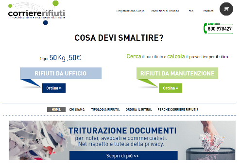 Rifiuti? C'è anche lo smaltimento on line